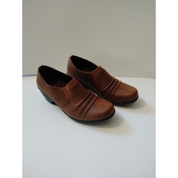 Womans Easy Street Comfort wave Ankle Boot Brown Faux Leather Slip onSize 10M - Picture 1 of 6